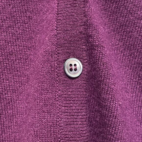 Pure Collection M Purple Cardigan | 100% Cashmere, Jewel Tone, Retail $300 - Picture 8 of 8
